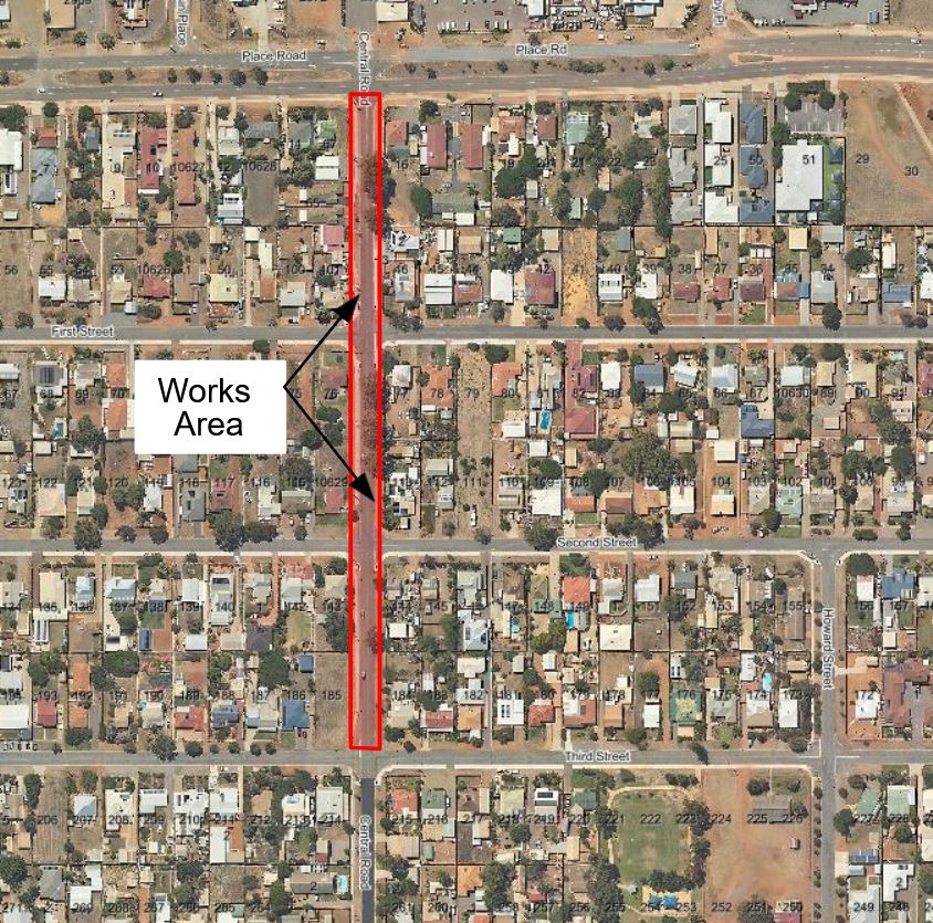 Site map of works