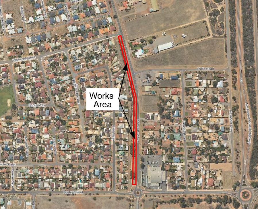 Site map of works