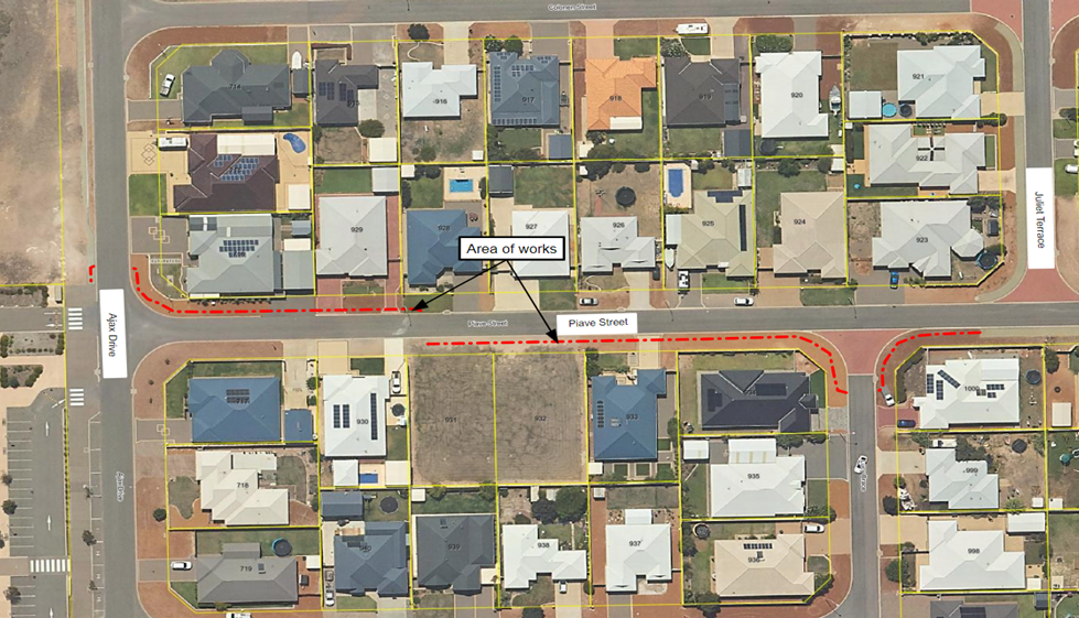 Site map of works