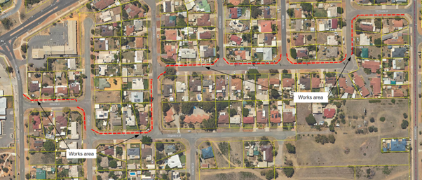 Site map of works