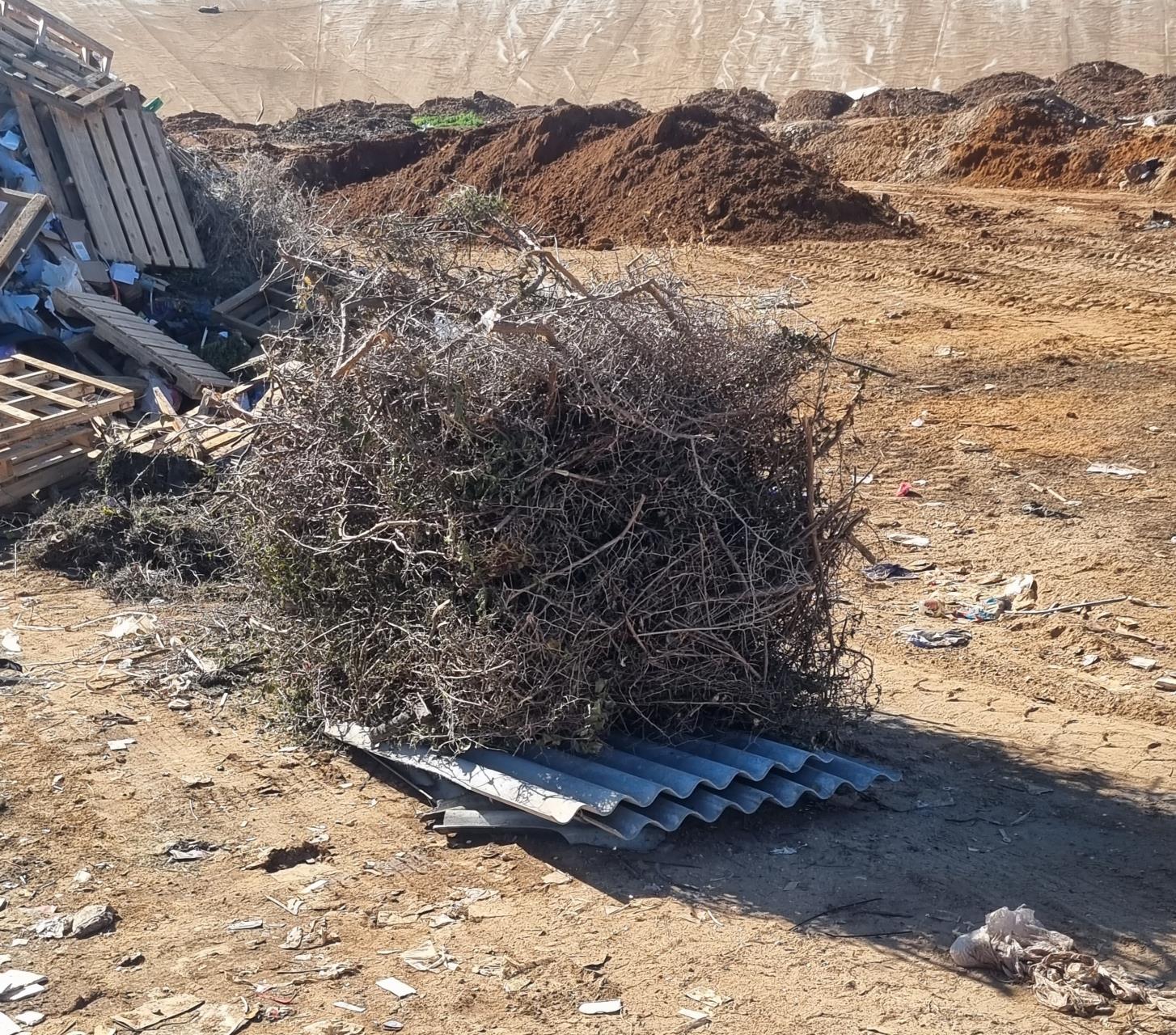 Asbestos sheets illegally dumped at the Meru Waste Facility.